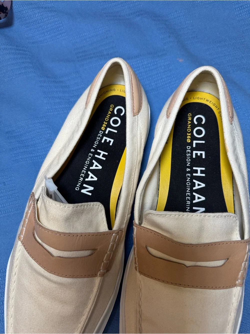 Men 11.5 Cole Haan GrandPrø Rally canvas penny loafers